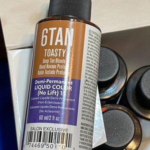 6 BOTTLES EACH 2 OZ 6 TAN COLOR TOASTY DEMI-Permanent No Lift-DEEP TAN BLONDE